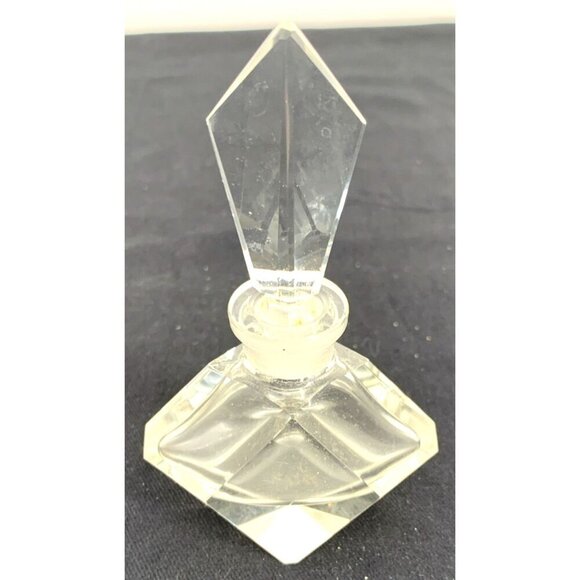 Art Deco Crystal Perfume Bottle 4" Vintage - Picture 3 of 7
